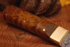 Сербский нож, Bohler К340, рукоять янтарная карельская береза.